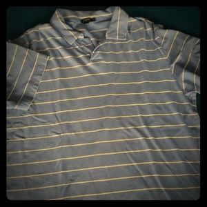 J. Crew striped blue polo
